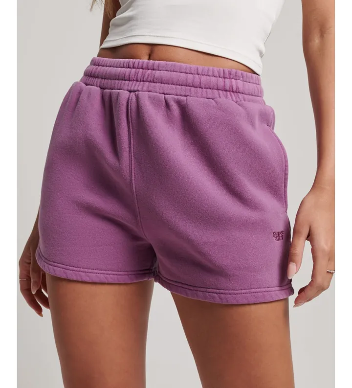 Superdry para mujer. W7110387A Pantalón corto Vintage Wash lila (L), Casual, Algodón