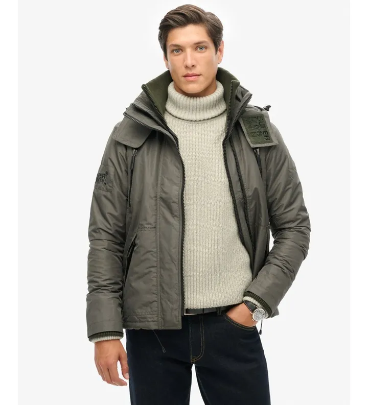 Superdry para hombre. M5011868A Chaqueta Cortavientos Mountain Sd Windcheater verde (L), Casual, Poliéster