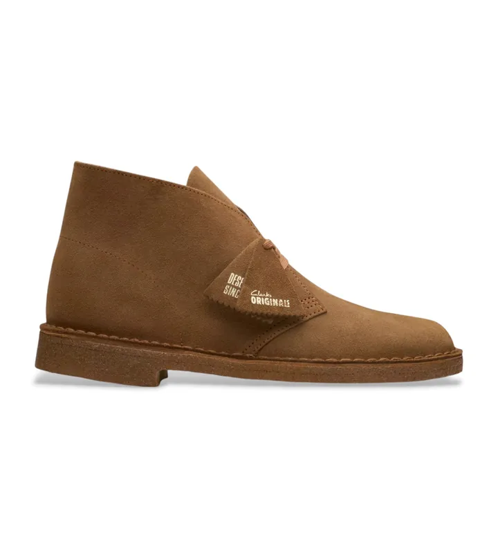Clarks para hombre. 26155481 Botas de piel Desert marrón (44), Plano, Ante, Cordones, Casual