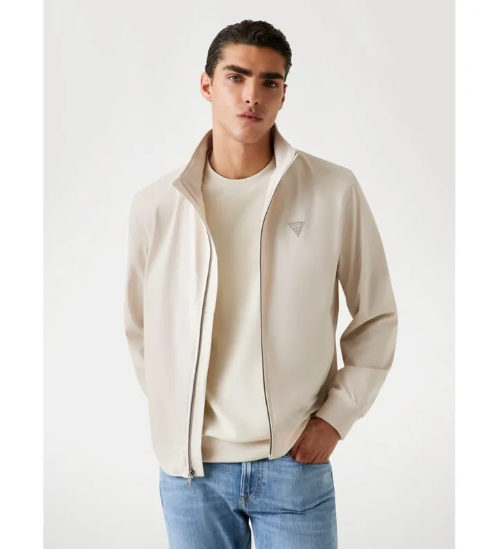 Guess para hombre. M4YL13WEZ70 Chaqueta técnica elástica beige (XL), Casual, Algodón