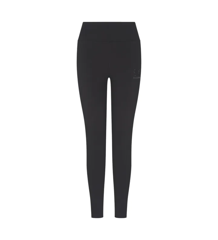 EA7 para mujer. 7W000539_AF12484 Leggings Logo High Waist negro (3XL), Deportivo, Algodón, Multideporte