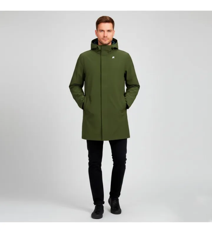 K-way para hombre. K7126UW Chaqueta Marlyn Bonded verde (L), Casual, Poliéster