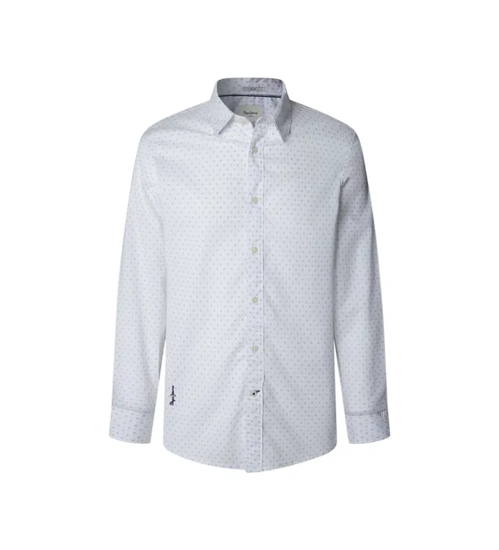 Pepe Jeans para hombre. PM3090837 Camisa Craig blanco (L), Casual, Algodón, Manga larga