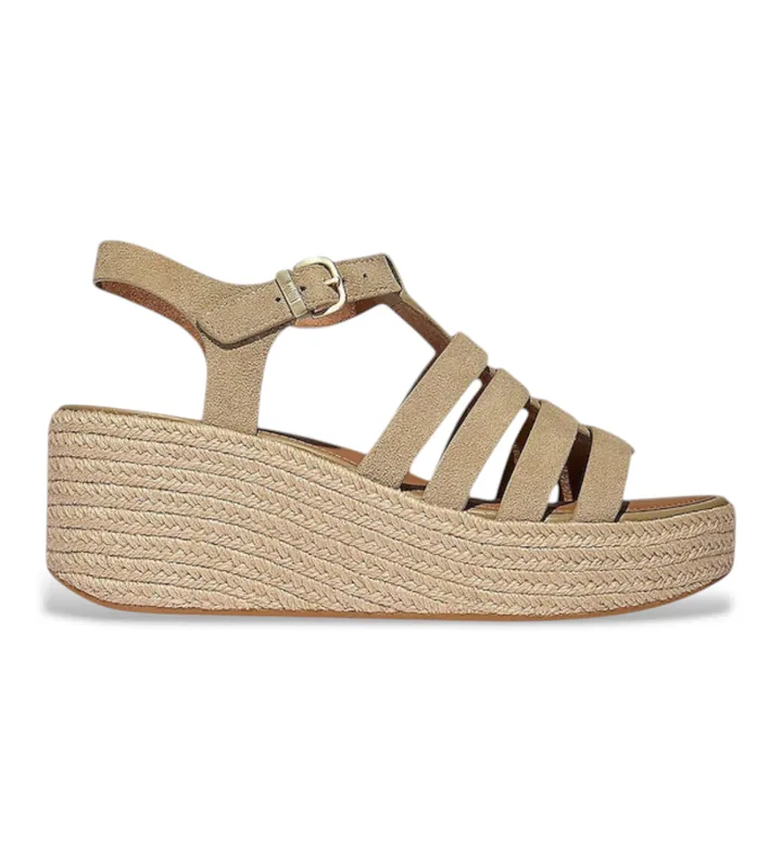 Fitflop para mujer. A5J-923 Sandalias de piel Fisherman marrón (40), Beige, 5 a 8cm, Hebilla, Casual