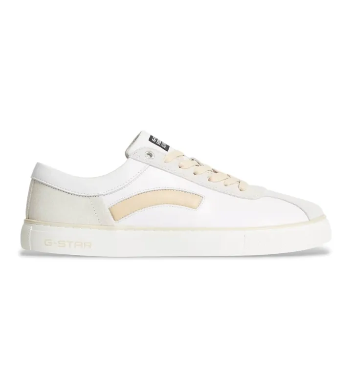 G-Star para hombre. D29890-01-110 Zapatillas de piel Dash blanco (41), Plano, Cordones, Casual