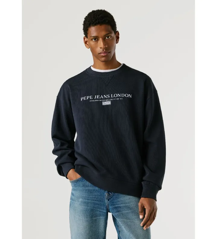 Pepe Jeans para hombre. PM5800144 Sudadera Summer marino (M), Casual, Algodón