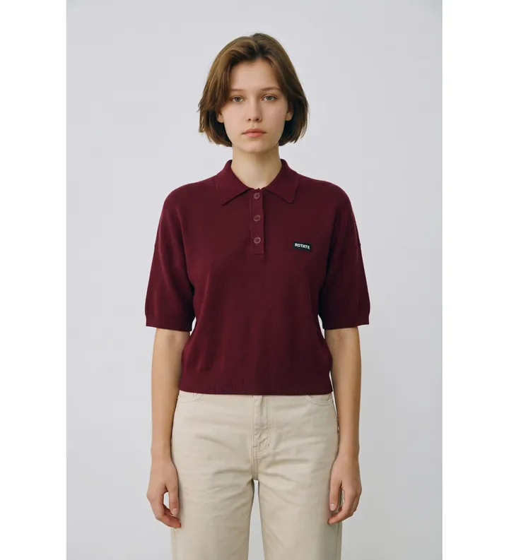 Rotate para mujer. 1143042734 Polo Ellia burdeos (M), Casual, Modal, Manga corta