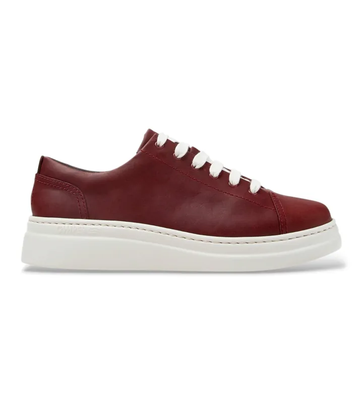 Camper para mujer. K200645-107 Zapatillas de piel Runner Up burdeos (36), Plano, Ninguno, Casual