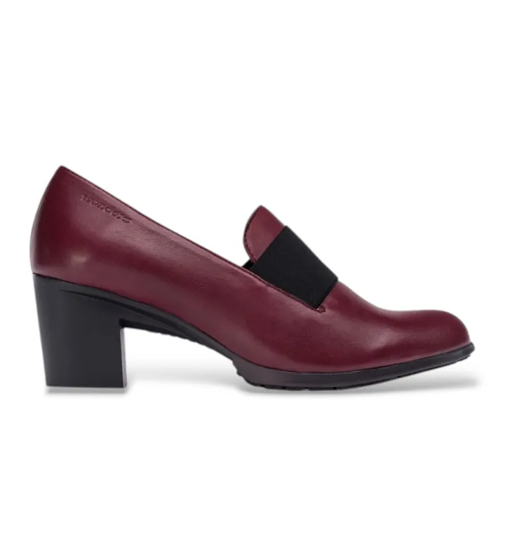 Wonders para mujer. G-4748_5466_9834 Zapatos de Piel Elásticos Burdeos (38), 5 a 8cm, Ninguno, Casual, Granate, Clásico