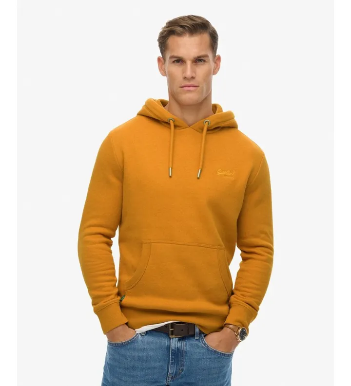 Superdry para hombre. M2014511A Sudadera con capucha Vintage Logo mostaza (L), Casual, Algodón