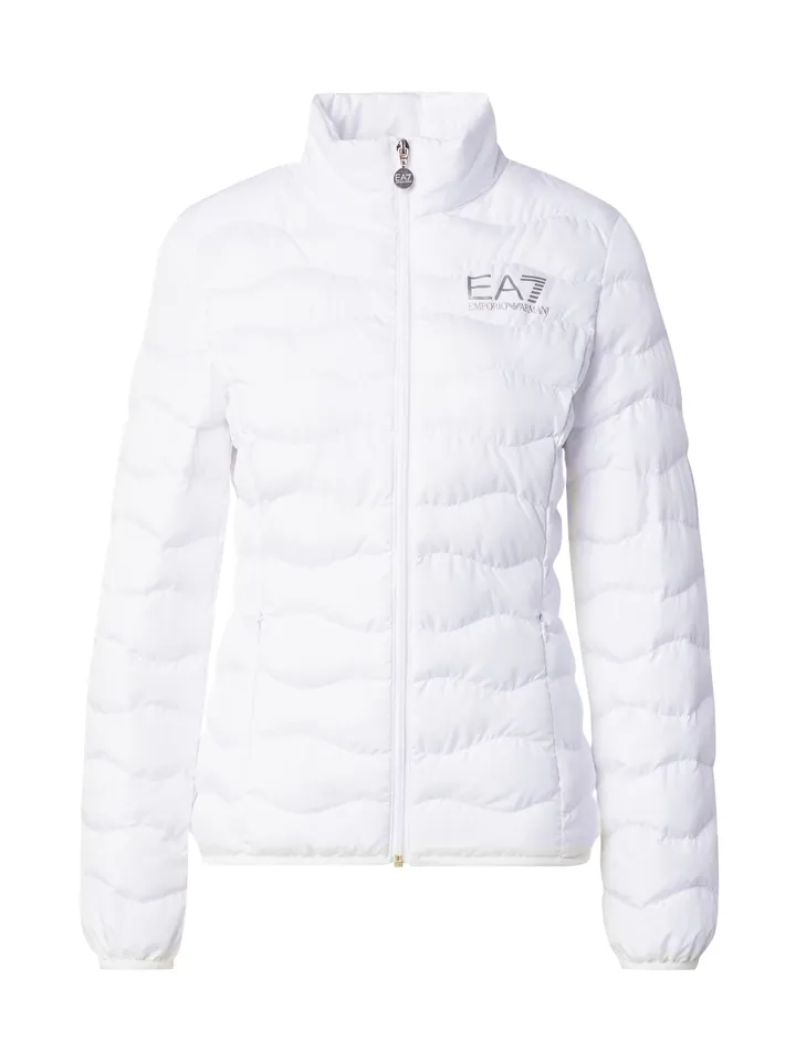 EA7 Emporio Armani Chaqueta de entretiempo  plata / blanco
