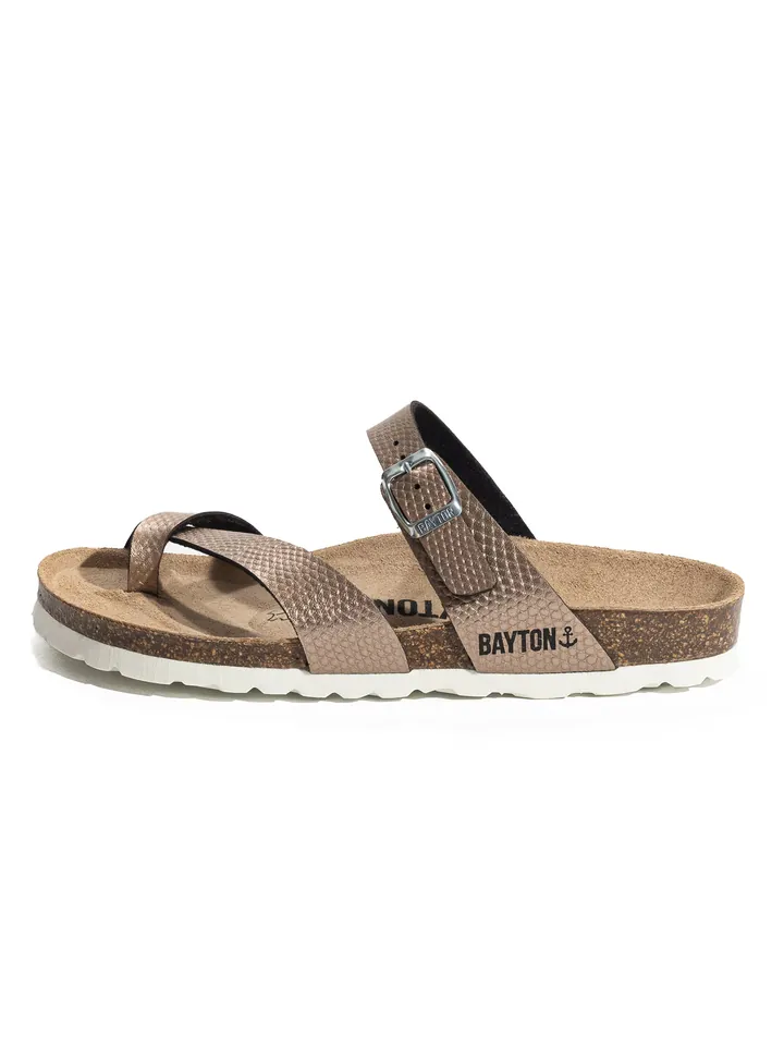 Bayton Zapatos abiertos 'Triade' bronce / negro / plata