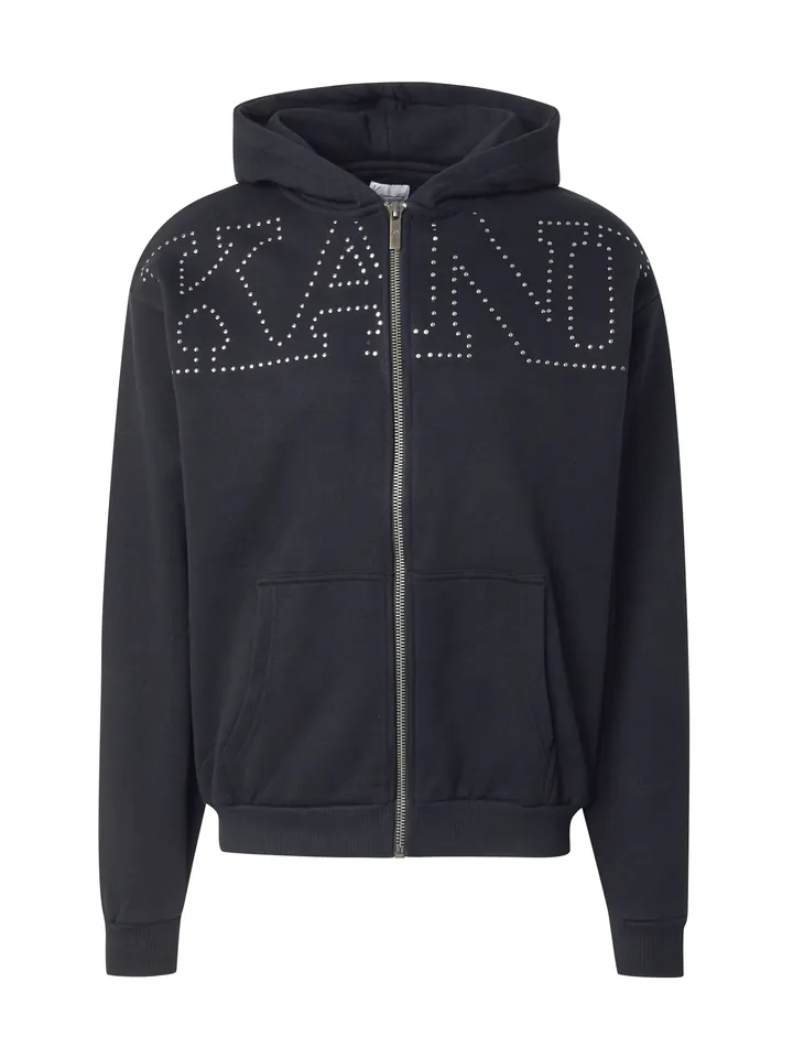 Karl Kani Sudadera con cremallera negro / plata