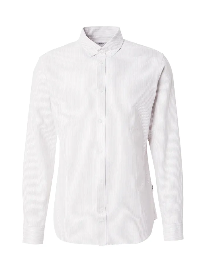JJ Rebel Camisa 'JREBOSCAR'  beige oscuro / blanco