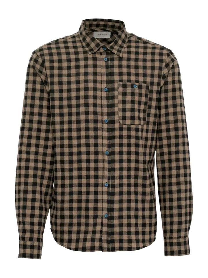 BLEND Camisa marrón claro / negro