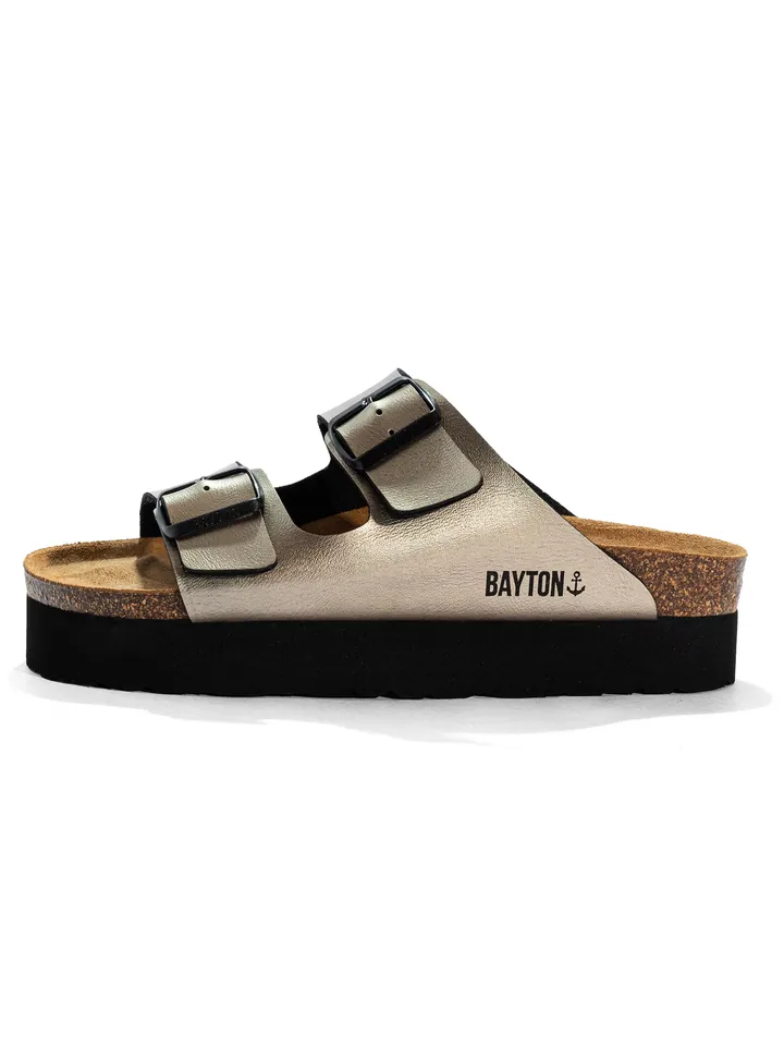 Bayton Zapatos abiertos 'EDITH' verde / negro