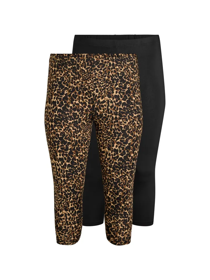 Zizzi Leggings beige claro / marrón / negro