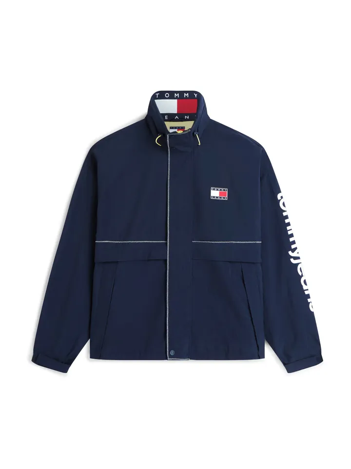 Tommy Jeans Chaqueta de entretiempo 'Oversized Regatta' azul oscuro / rojo cereza / blanco