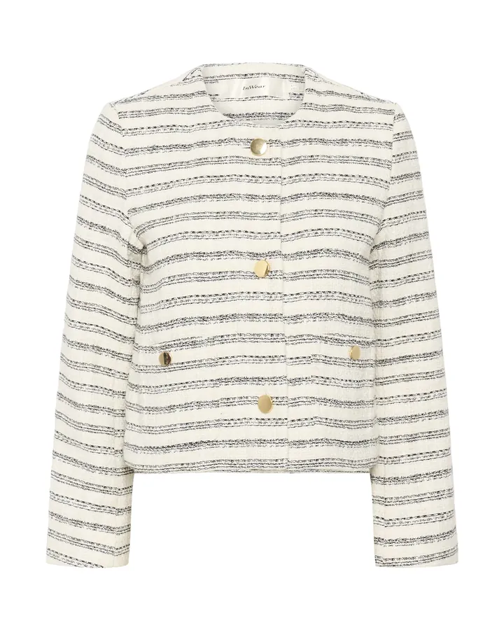 InWear Chaqueta de entretiempo 'Yaxha' gris / blanco