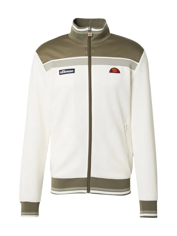 ELLESSE Sudadera con cremallera 'VIGNOLA' caqui / verde pastel / offwhite