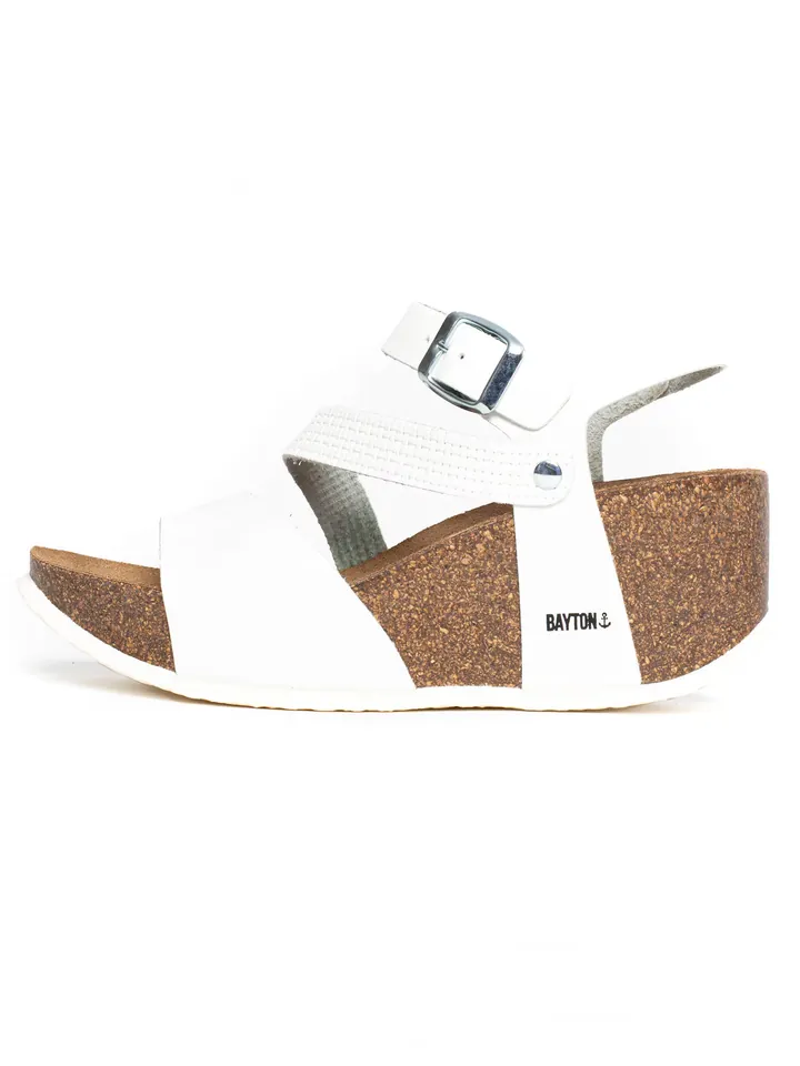 Bayton Sandalias con hebilla blanco
