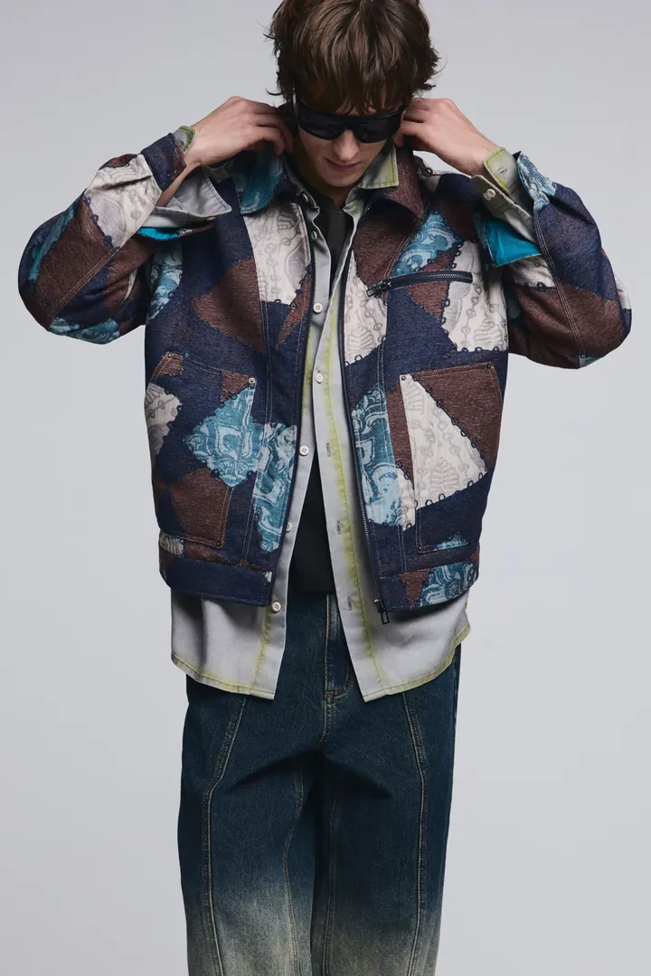 Desigual, Chaqueta mosaico, Hombre, Poliester, L