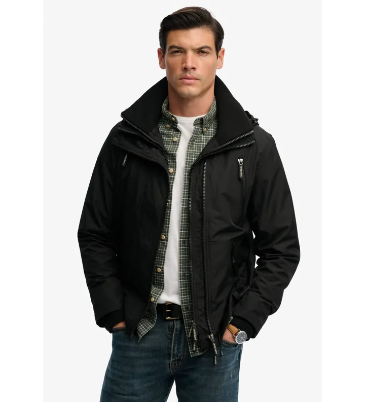 Superdry para hombre. M5012334A Chaqueta Mtn Windbreaker negro (3XL), Casual, Poliéster Reciclado