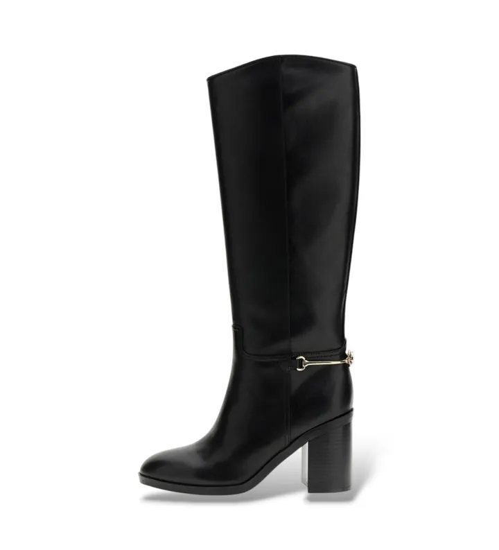 Guess para mujer. FLFGRILEA11 Botas de Piel Grendi negro (36), 3 a 5cm, Cremallera, Casual, Clásico