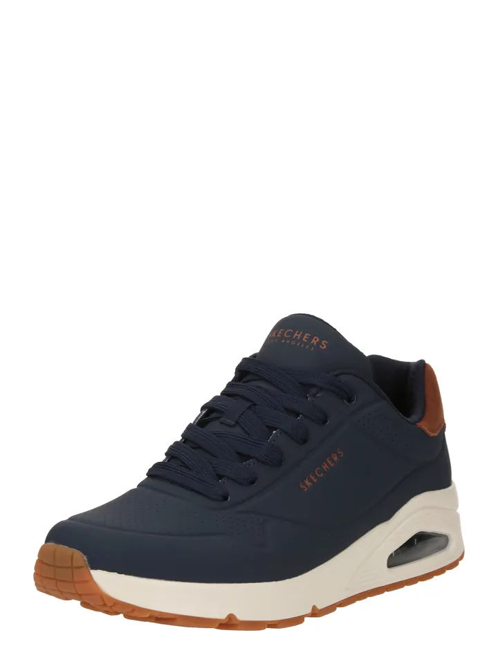 SKECHERS Zapatillas deportivas bajas 'Uno - Suited On Air' navy / cognac