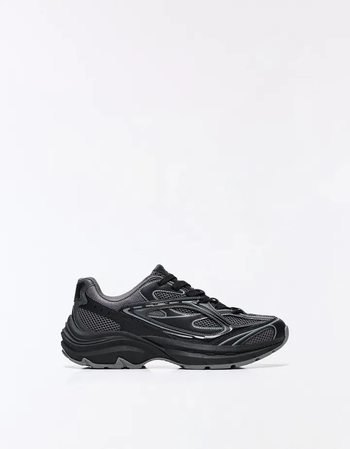 Bershka Deportivo Suela Volumen Hombre 39 Negro