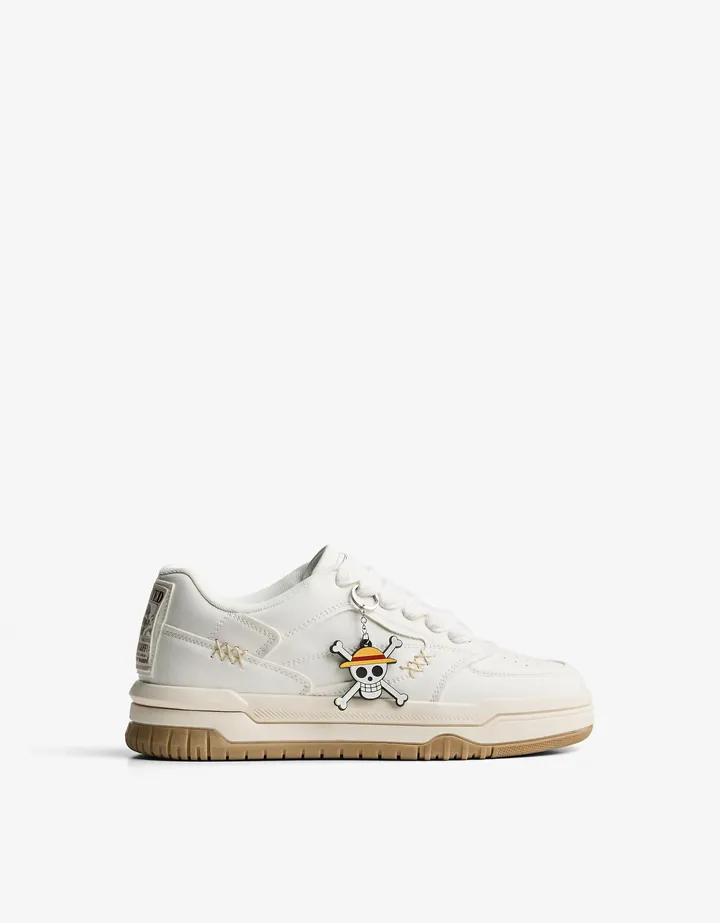 Bershka Zapatillas Skate One Piece Llavero Hombre 39 Blanco