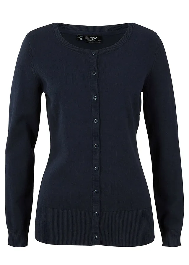 Chaqueta de punto fino con algodón reciclado