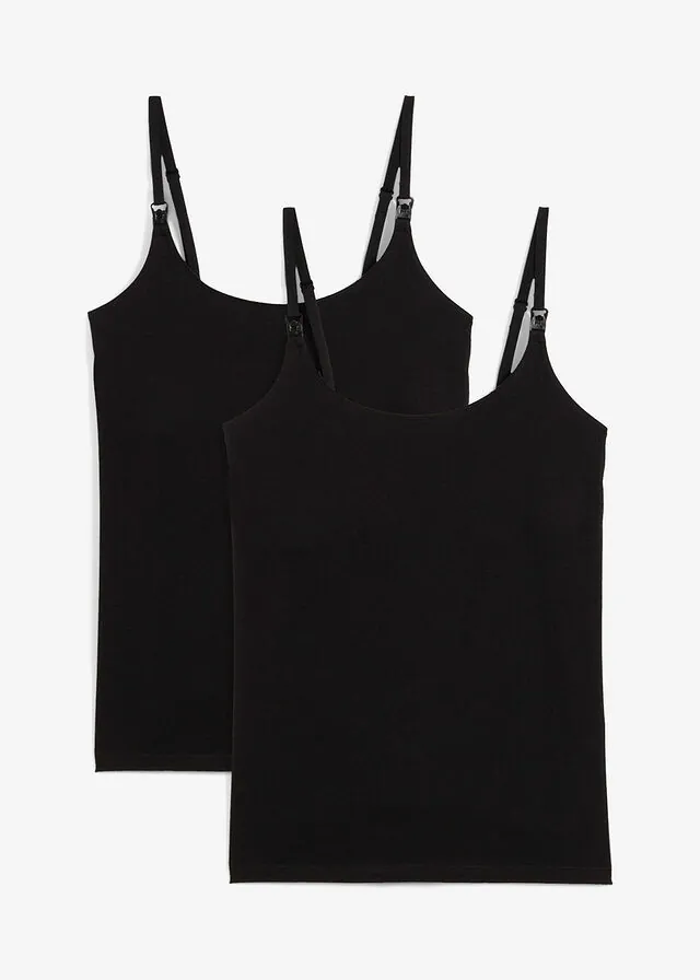 Tops de lactancia de algodón orgánico (2 unidades)