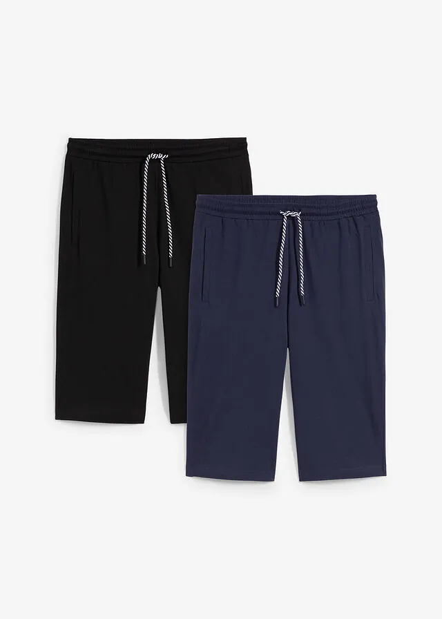 Pantalón corto largo de algodón orgánico puro (2 unidades)