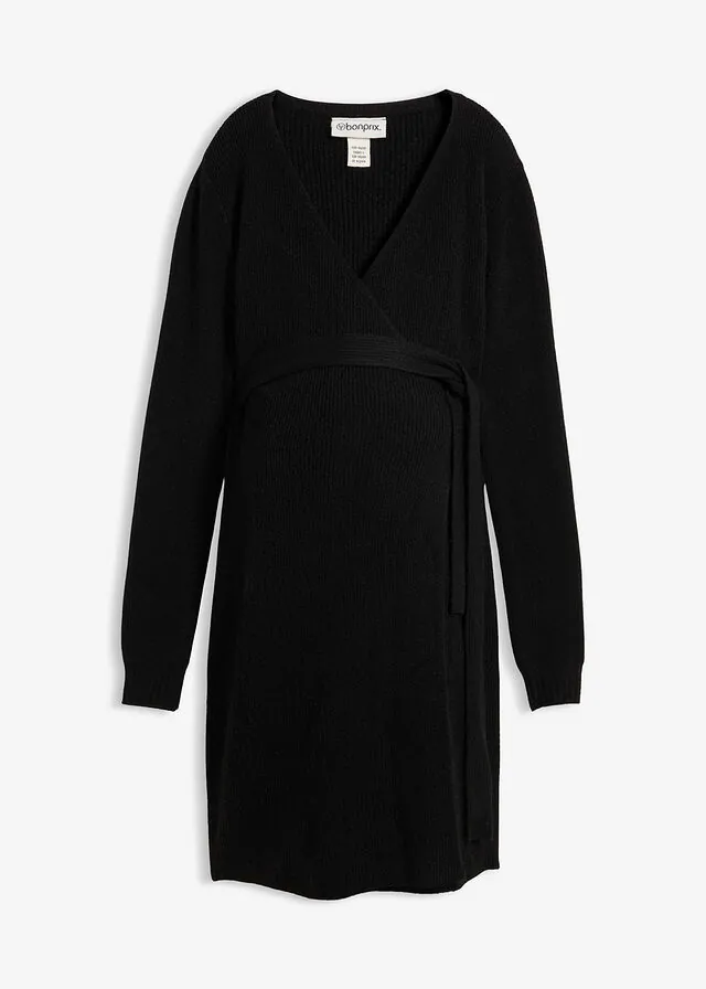 Vestido cruzado de punto para durante y después del embarazo