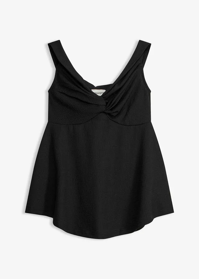 Camiseta de tejido estructurado con hombros al descubierto