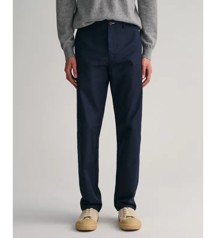 Gant para hombre. 1505250 Pantalones chinos Regular Fit Tech Prep marino (30/34), Casual, Algodón, Algodón Orgánico