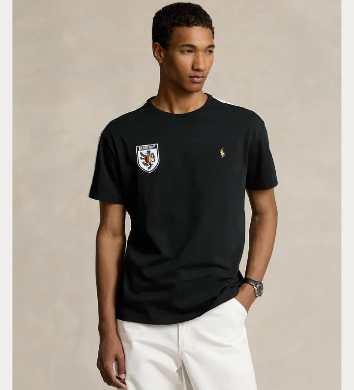 Polo Ralph Lauren para hombre. 710944678001 Camiseta Classic Fit Alemania negro (L), Casual, Algodón, Manga corta