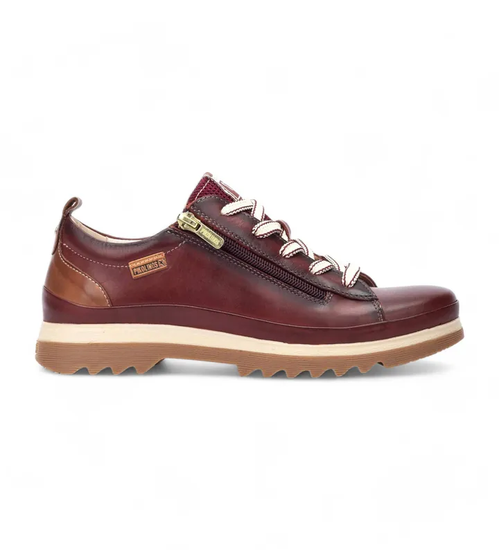 Pikolinos para mujer. W3W-6979 Zapatillas de piel Vigo marrón (35), Plano, Cordones, Casual