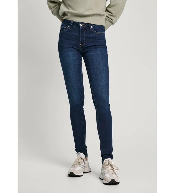 Pepe Jeans para mujer. PL204728CU1 Jeans Skinny Mw azul (25/30), Casual, Algodón, Denim, Sostenible