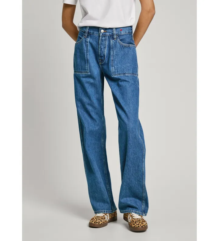Pepe Jeans para mujer. PL205025 Jeans W11 Reverse Lw azul (24/32), Casual, Algodón, Denim, Sostenible