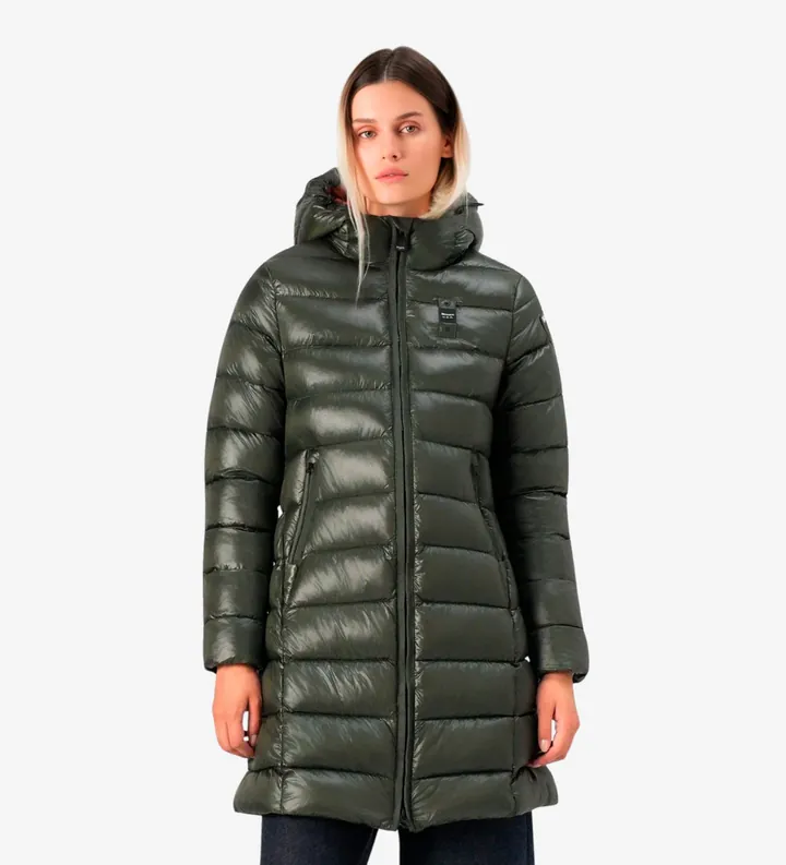 Blauer para mujer. 25WBLDK02069 Chaquetón Largo Adelaide verde (M), Casual, Poliamida