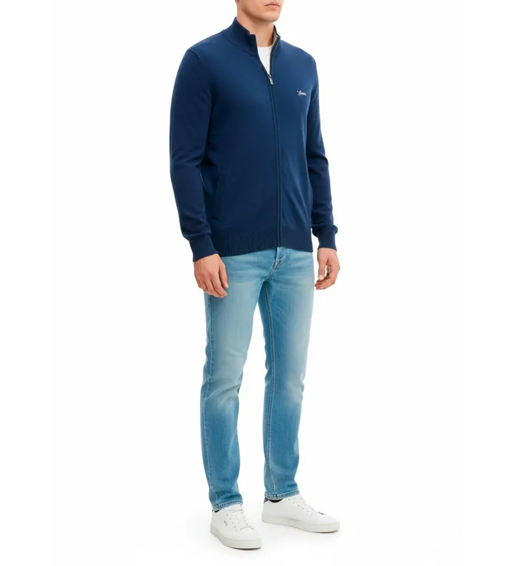 Guess para hombre. M5YR28Z0122 Jersey Darell azul (S), Casual, Algodón