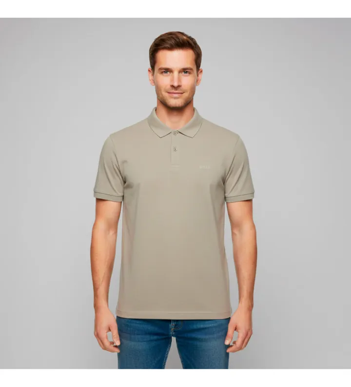 BOSS para hombre. 50555153 Polo Pio 2 beige (L), Casual, Algodón, Manga corta