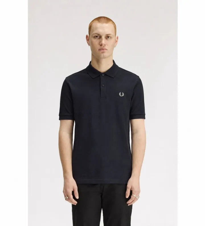 Fred Perry para hombre. M6000 Polo Plain M6000 marino (S), Casual, Algodón, Manga corta