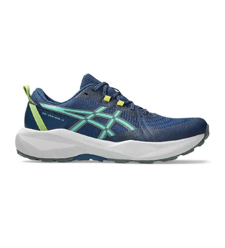 Asics para hombre. 1011C160 Zapatillas Gel-Venture 11azul (44.5), Plano, Cordones, Deportivo, Outdoor, Multideporte