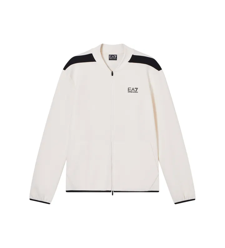EA7 para hombre. 7M001597_AF20845 Chaqueta Natural Ventus blanco (L), Casual, Deportivo, Algodón