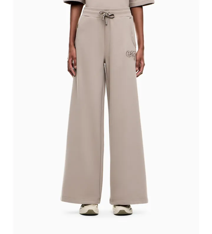 EA7 para mujer. 7W000972_AF20758 Pantalón mezcla de algodón Logo beige (L), Casual