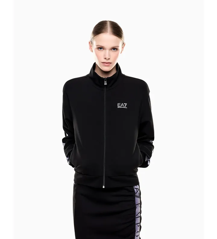 EA7 para mujer. 7W001152_AF12501 Chaqueta Natural Ventus negro (L), Casual, Poliéster Reciclado