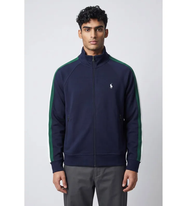 Polo Ralph Lauren para hombre. 710B20430001 Chaqueta Bandas marino (L), Casual, Deportivo, Algodón, Multideporte